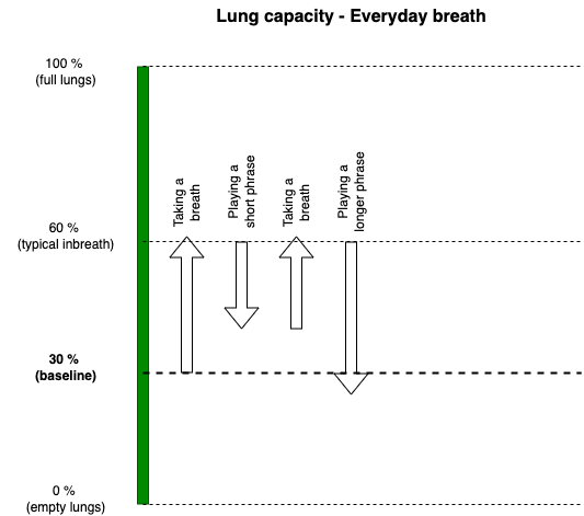 Diagram of everyday breath